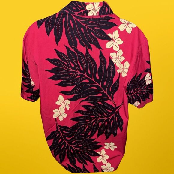 NWT Ragstock Red Hawaiian Short Sleeve Button Up Shirt #12 - Picture 4 of 4